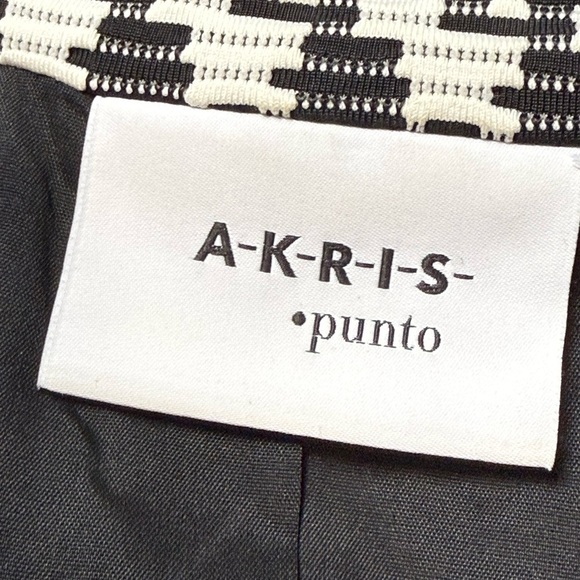 Akris Punto Black & White Soundboard Pattern Jacket and Frankie Pants Suit Sz  4 - Picture 11 of 16